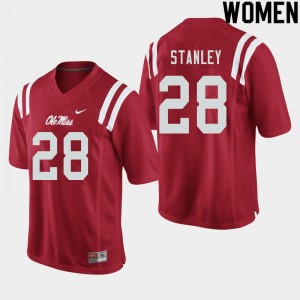 Women Jay Stanley Red Rebels College Football #28 Jersey 197120-757