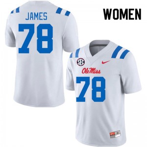 Women Jeremy James White Ole Miss 2024 New College Football #78 Jersey 460189-943