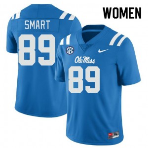 Women Jordan Smart Powder Blue Ole Miss College Football #89 Jersey 626337-435