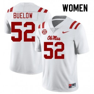 Women Julius Buelow White Ole Miss College Football #52 Jersey 906258-447