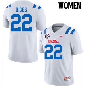 Women Logan Diggs White Rebels 2024 New College Football #22 Jersey 628331-229