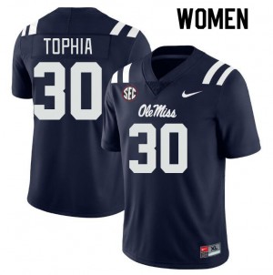 Women Nagari Tophia Navy Ole Miss College Football #30 Jersey 201200-711