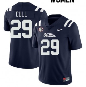 Women Nick Cull Navy Ole Miss Rebels College Football #29 Jersey 400112-811