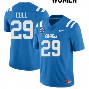 Women Nick Cull Powder Blue Ole Miss College Football #29 Jersey 189411-952