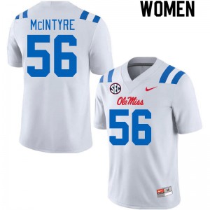 Women Reece McIntyre White University of Mississippi 2024 New College Football #56 Jersey 568132-413