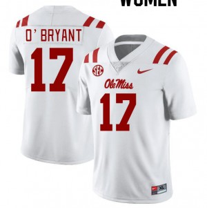 Women Richard O'Bryant White Ole Miss College Football #17 Jersey 599073-503