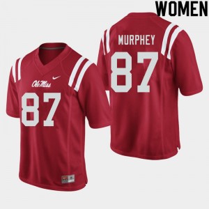 Women Sam Murphey Red Ole Miss College Football #87 Jersey 388239-573