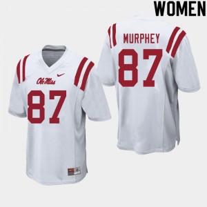 Women Sam Murphey White Ole Miss College Football #87 Jersey 707210-646