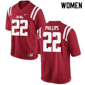 Women Scottie Phillips Red Rebels College Football #22 Jersey 582154-599