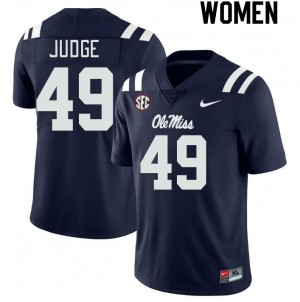 Women Sean Judge Navy Ole Miss College Football #49 Jersey 138190-651