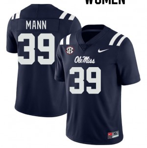 Women Skielar Mann Navy Ole Miss College Football #39 Jersey 659030-492