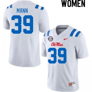Women Skielar Mann White Rebels 2024 New College Football #39 Jersey 945603-143