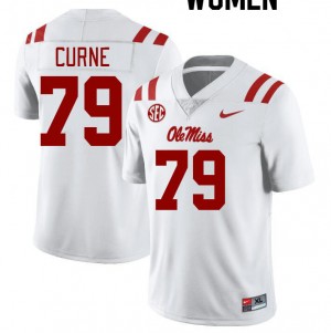 Women Victor Curne White Ole Miss Rebels College Football #79 Jersey 586576-407