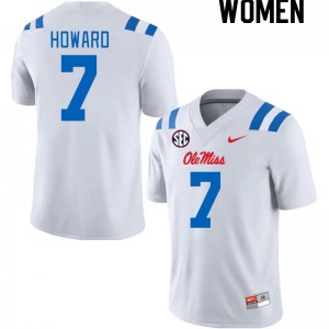 Women Walker Howard White Ole Miss 2024 New College Football #7 Jersey 785841-684