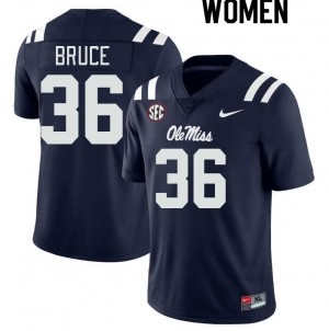 Women Zamari Bruce Navy Ole Miss College Football #36 Jersey 699692-767