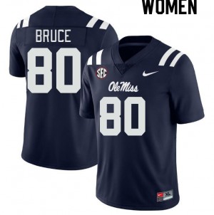 Women Zamari Bruce Navy Ole Miss College Football #80 Jersey 844149-305