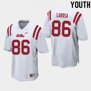 Youth Jay LaRosa White Ole Miss College Football #86 Jersey 303963-583