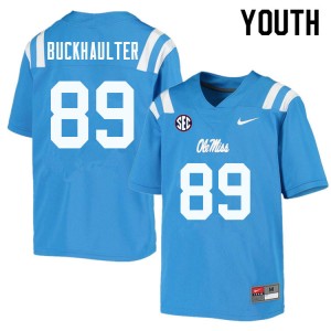 Youth Brandon Buckhaulter Powder Blue Ole Miss College Football #89 Jersey 628671-203