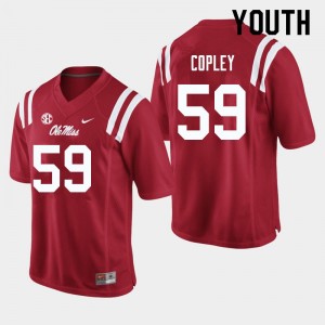 Youth John Copley Red Rebels College Football #59 Jersey 496206-179