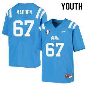 Youth Aidan Madden Powder Blue Ole Miss Rebels College Football #67 Jersey 833006-884
