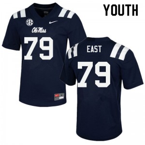 Youth Cam East Navy Ole Miss College Football #79 Jersey 847650-713