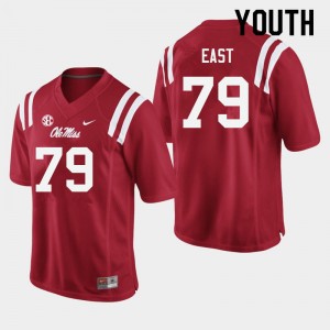 Youth Cam East Red Ole Miss College Football #79 Jersey 874983-980