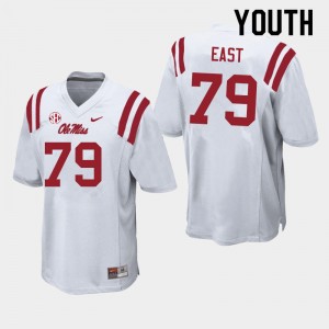 Youth Cam East White Ole Miss College Football #79 Jersey 314829-274