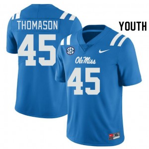 Youth Beau Thomason Powder Blue Ole Miss College Football #45 Jersey 399665-600