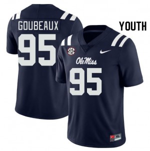 Youth Ben Goubeaux Navy Ole Miss College Football #95 Jersey 975241-285