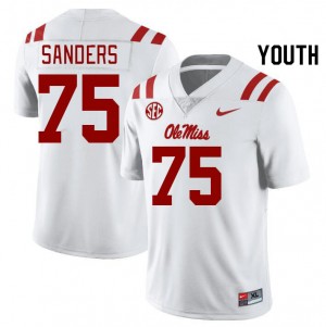 Youth Brycen Sanders White Ole Miss College Football #75 Jersey 279173-382
