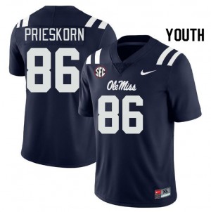 Youth Caden Prieskorn Navy Rebels College Football #86 Jersey 553867-397