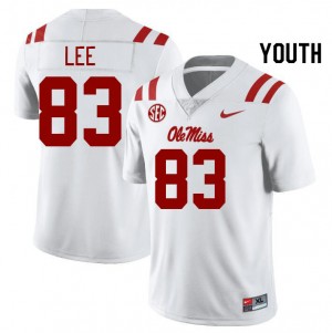 Youth Cayden Lee White University of Mississippi College Football #83 Jersey 281444-828