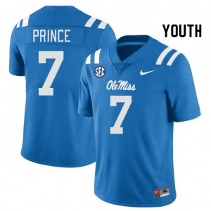 Youth Deantre Prince Powder Blue Ole Miss College Football #7 Jersey 995164-391