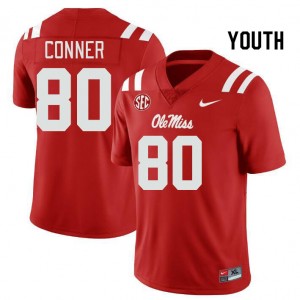 Youth Jayvontay Conner Red University of Mississippi College Football #80 Jersey 858696-718