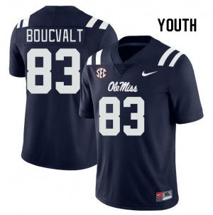 Youth Lex Boucvalt Navy Ole Miss Rebels College Football #83 Jersey 808212-940