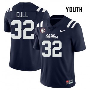 Youth Nick Cull Navy University of Mississippi College Football #32 Jersey 356198-425