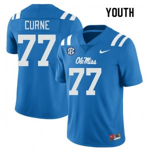 Youth Victor Curne Powder Blue Ole Miss College Football #77 Jersey 357998-193