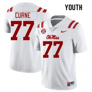 Youth Victor Curne White Ole Miss College Football #77 Jersey 243433-125