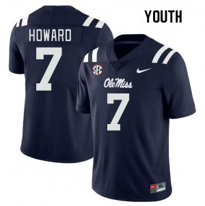 Youth Walker Howard Navy Ole Miss Rebels College Football #7 Jersey 952975-563