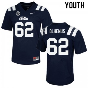 Youth Andrew Polhemus Navy Ole Miss College Football #62 Jersey 736786-627