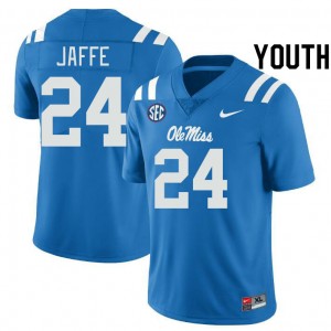 Youth Andy Jaffe Powder Blue Rebels College Football #24 Jersey 617249-802