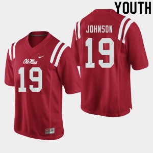 Youth Brice Johnson Red Rebels College Football #19 Jersey 520401-971