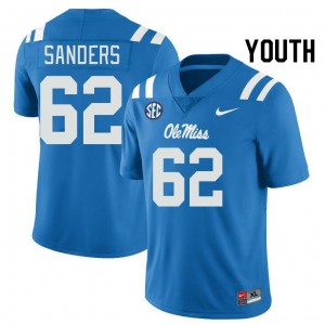 Youth Brycen Sanders Powder Blue Ole Miss College Football #62 Jersey 573802-128
