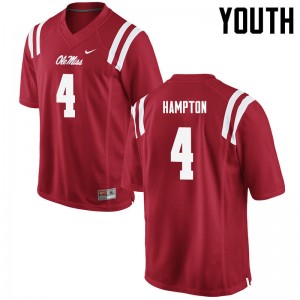 Youth C.J. Hampton Red University of Mississippi College Football #4 Jersey 364843-880