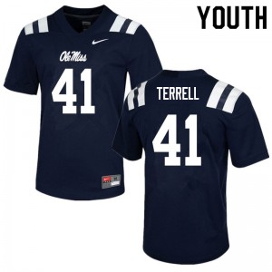 Youth C.J. Terrell Navy Rebels College Football #41 Jersey 153279-716