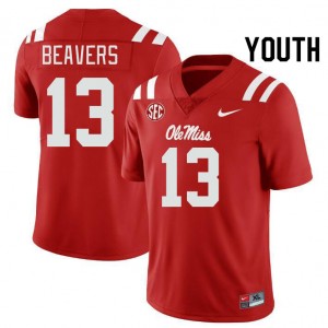 Youth Cedrick Beavers Red Rebels College Football #13 Jersey 818704-114