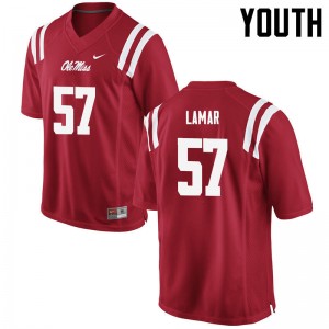 Youth Chadwick Lamar Red Ole Miss College Football #57 Jersey 753745-287