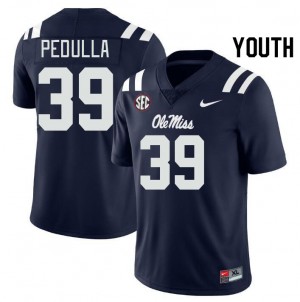 Youth Ciaran Pedulla Navy Ole Miss Rebels College Football #39 Jersey 674523-386