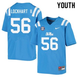 Youth Danny Lockhart II Powder Blue Rebels College Football #56 Jersey 507255-276