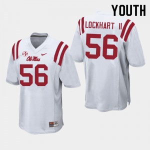 Youth Danny Lockhart II White University of Mississippi College Football #56 Jersey 698741-862